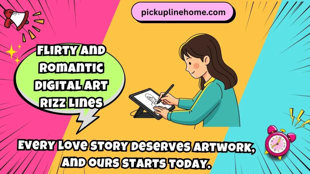 Flirty and Romantic Digital Art Rizz Lines